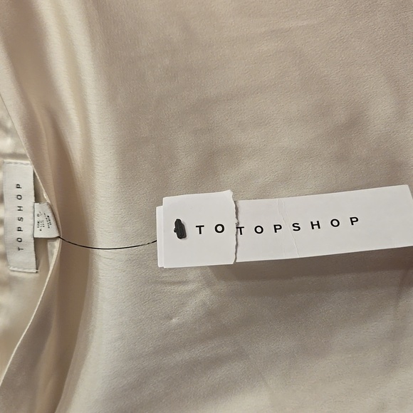 Topshop Satin Lace Mix Maxi Skirt in oyster size 4 - Picture 8 of 10